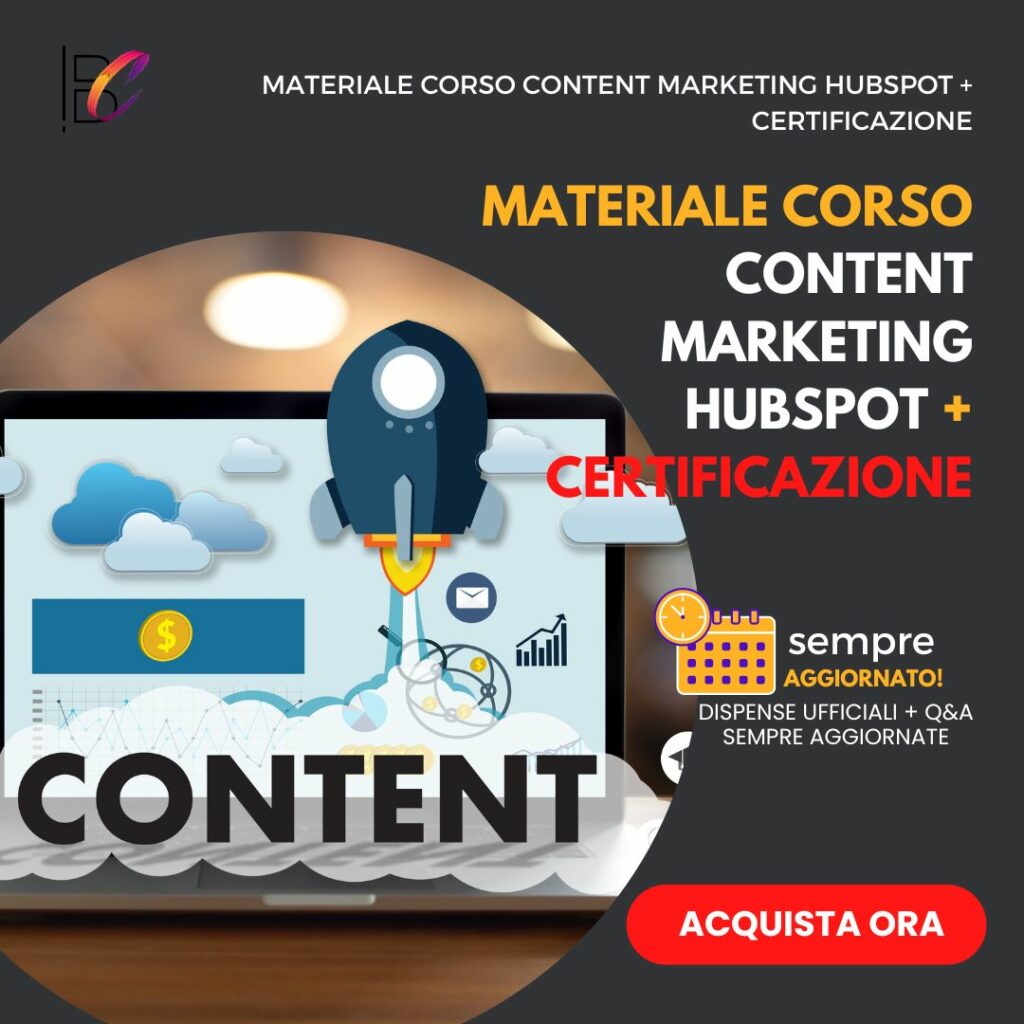 Materiale Corso Content Marketing Hubspot + Certificazione