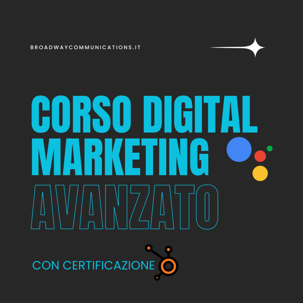 Corso Digital Marketing avanzato con certificazione